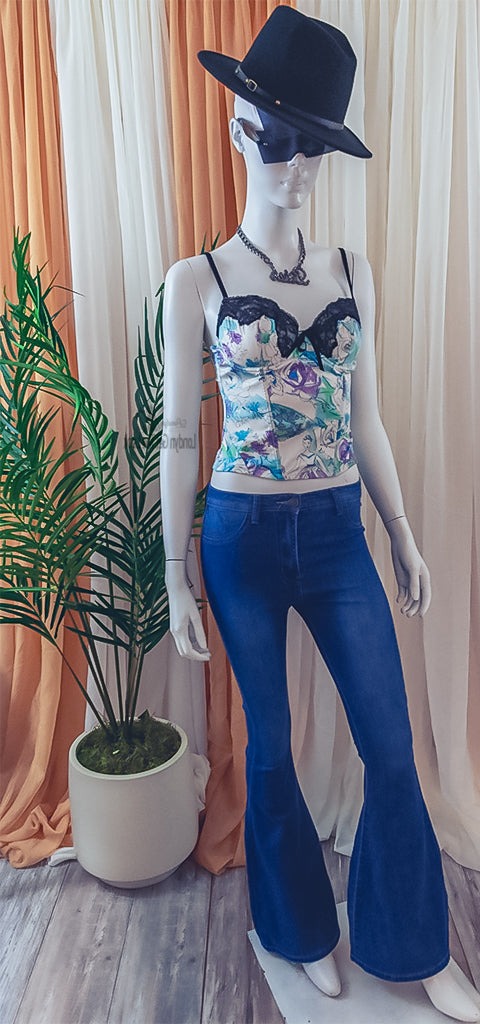 Curvy bell deals bottom jeans