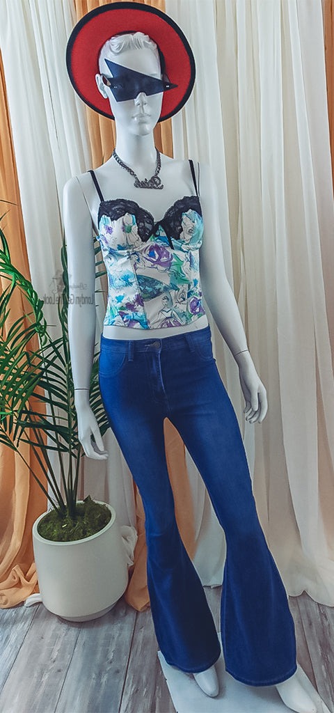 Londyn Bellaz Curvy High Waisted Flare Leg Denim Jeans