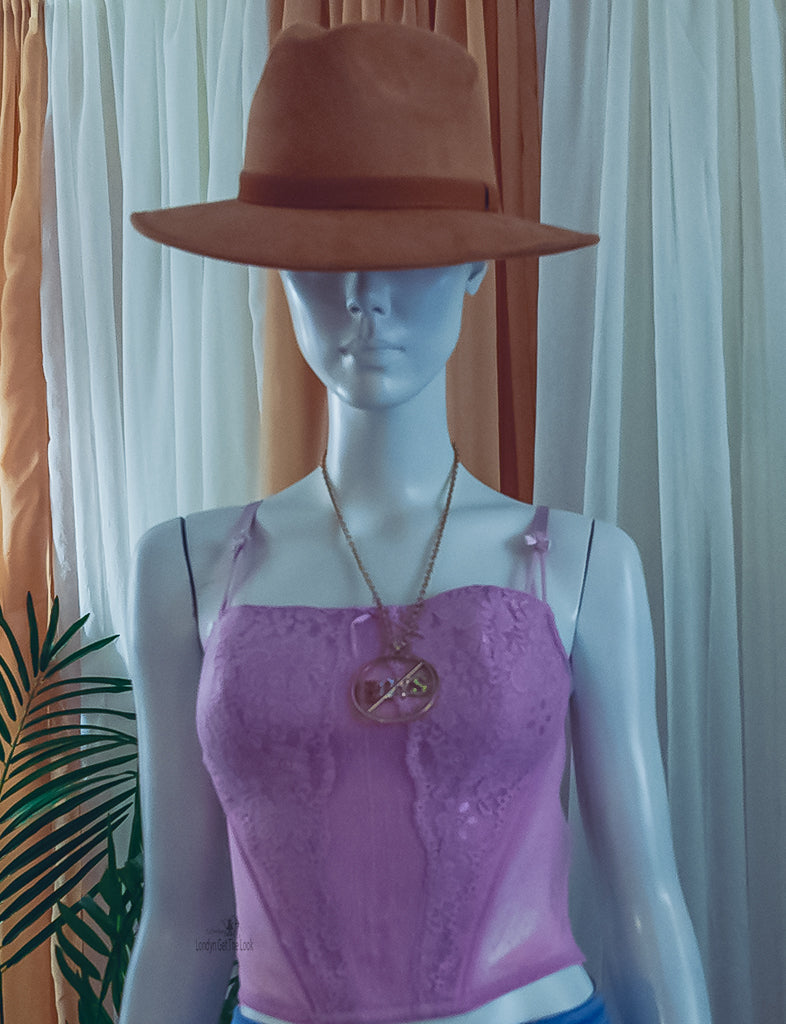 Accented Wide Brim Fedora Nubuck Leather Monochromatic Stitched Band Natural Fabric Textures One Size Fit Most Non-Returnable