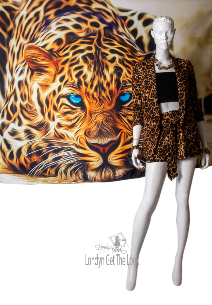 WILD THING - LEOPARD PRINT BLAZER & SHORT SETS