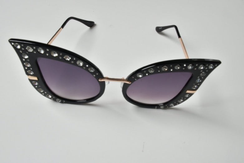 Shady Londyn Cat Eye Trendy Fashion Sunglasses - Black