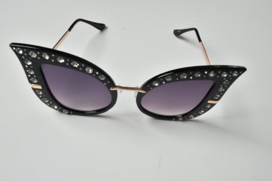 Shady Londyn Cat Eye Trendy Fashion Sunglasses - Black