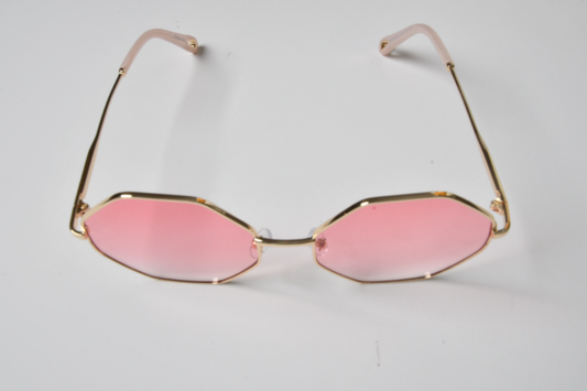 Shady Londyn Oversized Iconic Sunglasses - Gold Pink