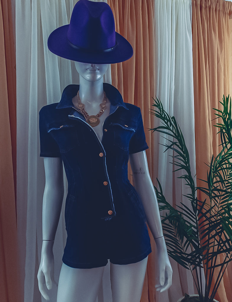 Rock my world in these two tone classic stylish Fedora Felt Hat features a wide Brim, leather belt with buckle panama style. Ready to turn head? Can be worn with any of our jeans from the Jeans out denim Collection a bustier/crop top with heels to bring out that fashionable fashionista in you.