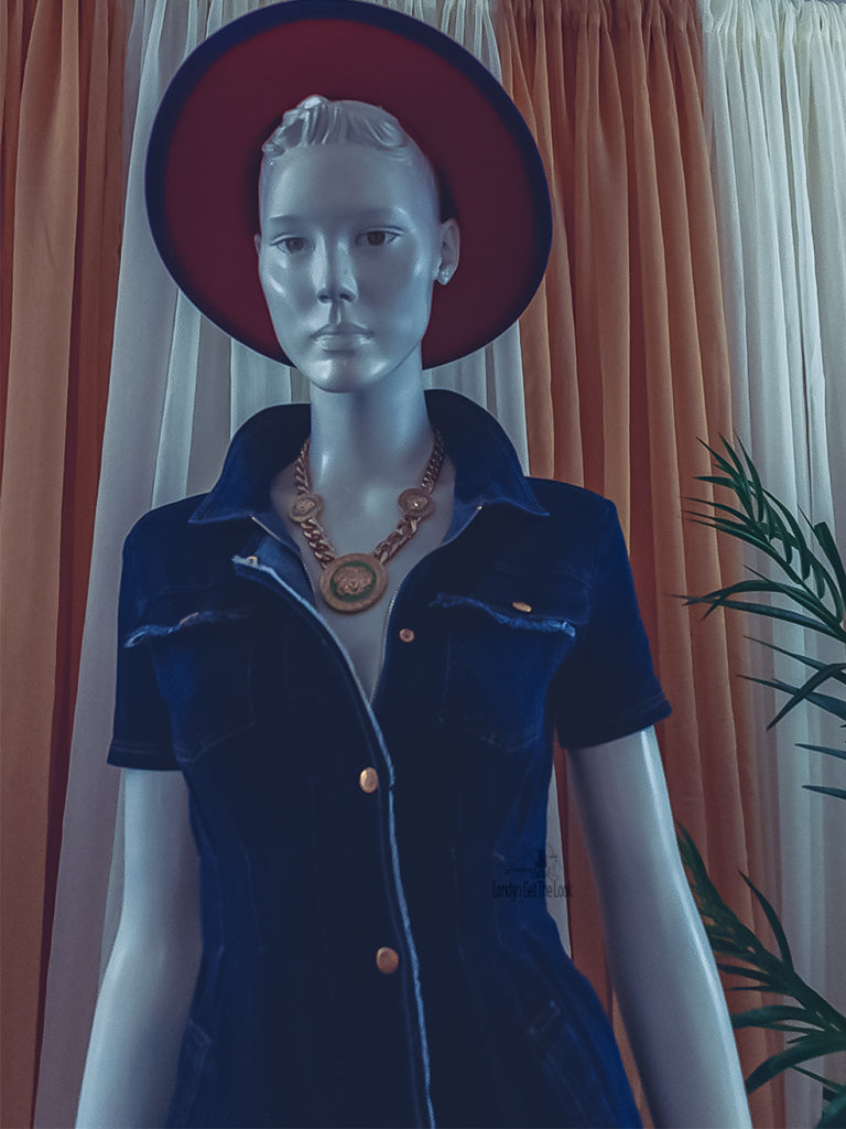 Rock my world in these two tone classic stylish Fedora Felt Hat features a wide Brim, leather belt with buckle panama style. Ready to turn head? Can be worn with any of our jeans from the Jeans out denim Collection a bustier/crop top with heels to bring out that fashionable fashionista in you.